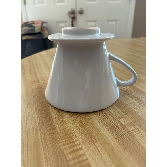 White Pour Over Ceramic Coffee Dripper - Picture 4 of 11